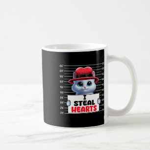 I Steal Cute Hearts Valentine's Day Cat Owner Fami Coffee Mug