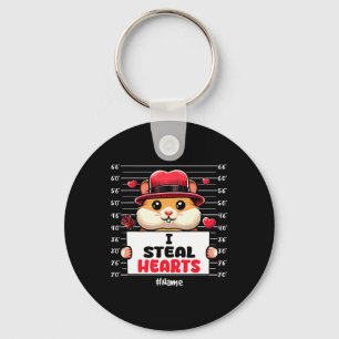 I Steal Cute Hearts Valentine's Day Hamster Owner Key Ring