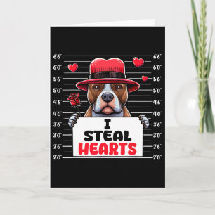 I Steal Cute Hearts Valentine's Day Pit Bull Owner Card