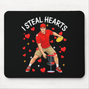 I Steal Cute Hearts Valentine's Day Playing Disc G Mouse Pad