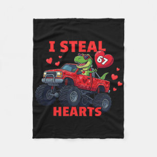 I Steal Hearts 67 Valentine’s Day 67 Meme 6 7 T-re Fleece Blanket