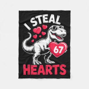 I Steal Hearts 67 Valentine’s Day 67 Meme 6 7 T-re Fleece Blanket