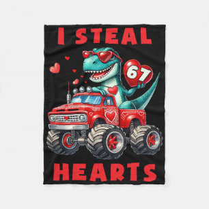 I Steal Hearts 67 Valentine’s Day 67 Meme 6 7 T-re Fleece Blanket