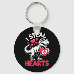I Steal Hearts 67 Valentine’s Day 67 Meme 6 7 T-re Key Ring