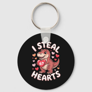 I Steal Hearts 67 Valentine’s Day 67 Meme 6 7 T-re Key Ring