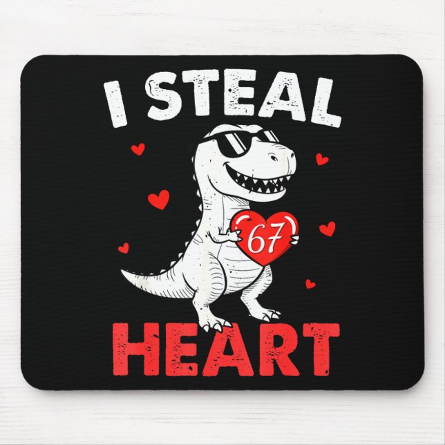 I Steal Hearts 67 Valentines For Boys Girls Kids W Mouse Pad (Front)