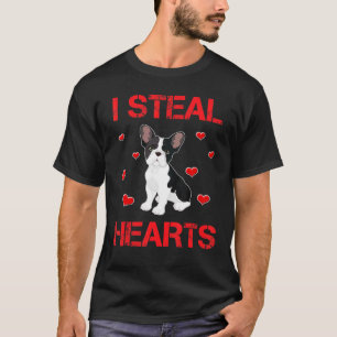 I Steal Hearts Boston Terrier Dog Valentines Day T-Shirt
