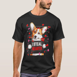 I Steal Hearts Corgi Dog Owners Happy Valentine's T-Shirt