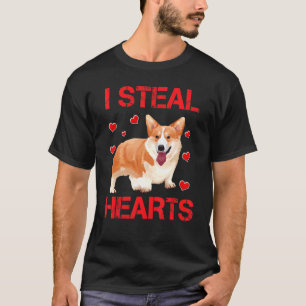 I Steal Hearts Corgi Valentines Day For Dog T-Shirt