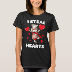 I Steal Hearts Cow Boys Valentines Day Toddler T-Shirt