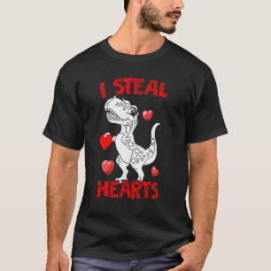 I Steal Hearts Cute Valentine's Day Dino  Rex 1 T-Shirt