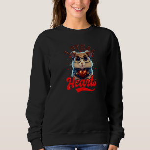 I Steal Hearts Design Hamster Valentines Day Premi Sweatshirt