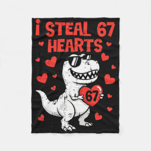 I Steal Hearts Dino Boys Dinosaur Valentines 67 To Fleece Blanket