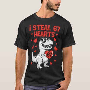 I Steal Hearts Dino Boys Dinosaur Valentines 67 To T-Shirt