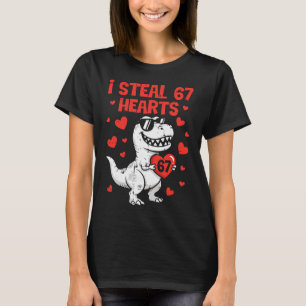 I Steal Hearts Dino Boys Dinosaur Valentines 67 To T-Shirt