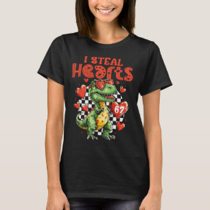 I Steal Hearts Dinosaur 67 Valentine Humor Meme Si T-Shirt