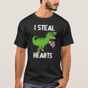 I Steal Hearts Dinosaur Autism Awareness Toddler B T-Shirt