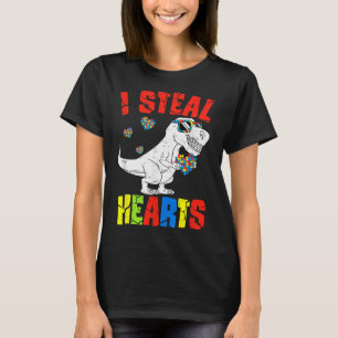 I Steal Hearts Dinosaur Autism Awareness Toddler B T-Shirt