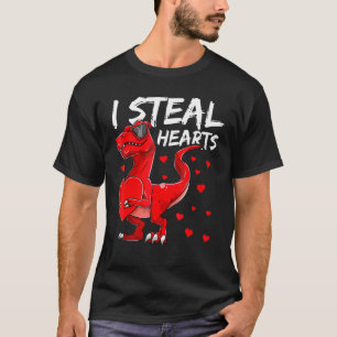 I Steal Hearts Dinosaur Valentines Day Apparel T R T-Shirt