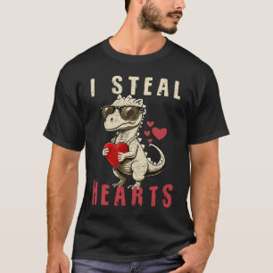 I Steal Hearts Dinosaur Valentine's Day Rex 1 T-Shirt