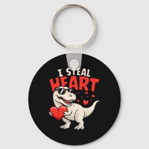 I Steal Hearts Dinosaur Valentines For Boys Girls  Key Ring