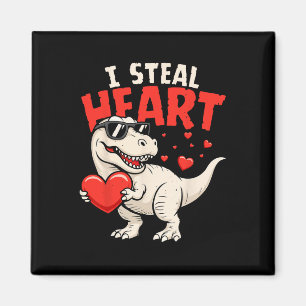 I Steal Hearts Dinosaur Valentines For Boys Girls Magnet