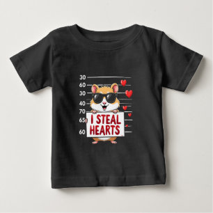 I Steal Hearts Hamster Lover Valentine Day Baby T-Shirt