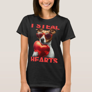I Steal Hearts Jack Russell Terrier Valentines T-Shirt