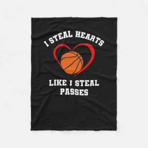 I Steal Hearts Like I Steal Pes Basketball Valenti Fleece Blanket