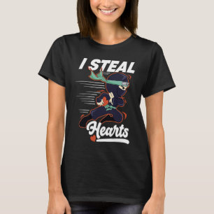I Steal Hearts Ninja Boys Valentines Day Kids and T-Shirt
