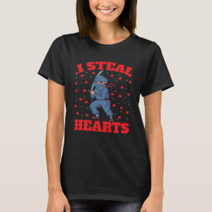 I Steal Hearts Ninja Boys Valentines Day Toddler T-Shirt