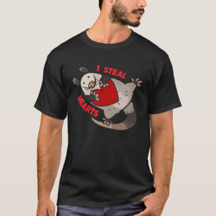 I Steal Hearts opossum Valentines Day Boys Kids T-Shirt
