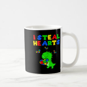 I Steal Hearts Puzzle Autism Awareness Month Rex D Coffee Mug