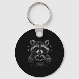 I Steal Hearts Raccoon Valentines Racoon Meme Grap Key Ring