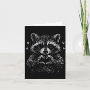 I Steal Hearts Racoon Valentines Racoon Meme Grap Card