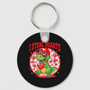 I Steal Hearts T-rex Dino By Boy Valentines Toddle Key Ring