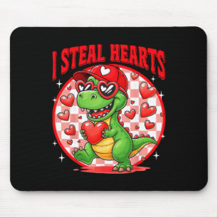 I Steal Hearts T-rex Dino By Boy Valentines Toddle Mouse Pad