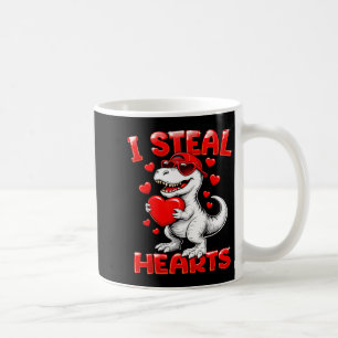 I Steal Hearts T Rex Dinosaur Boy Valentines Day T Coffee Mug