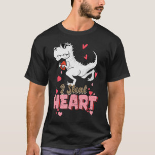 I Steal Hearts T rex Dinosaur Valentines Day Toddl T-Shirt