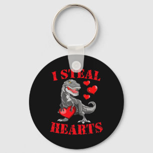 I Steal Hearts T Rex Valentines Day Fun Boys Girls Key Ring