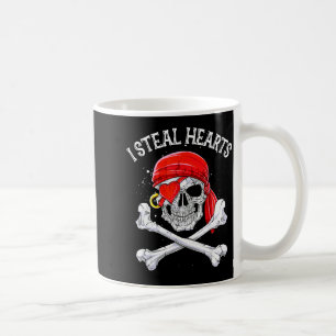 I Steal Hearts T Shirt Valentines Day Pirate Kids  Coffee Mug