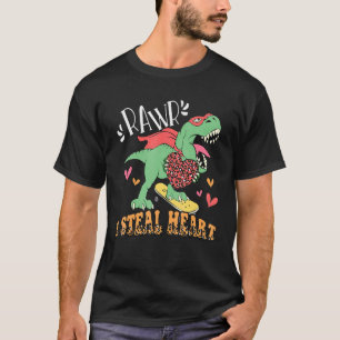 I Steal Hearts Trex Dino Baby Boy Trex Valentine T-Shirt