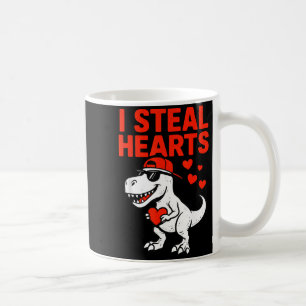 I Steal Hearts Trex Dino Baby Boy Valentines Toddl Coffee Mug
