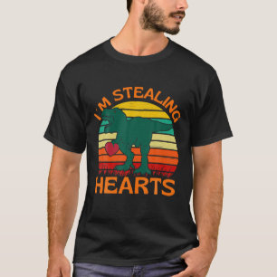 I Steal Hearts Trex Dinosaur Glasses Valentine Day T-Shirt