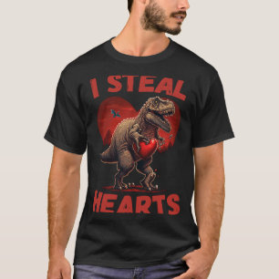 I Steal Hearts Trex lovely Cute Baby Valentines Da T-Shirt