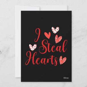 I Steal Hearts Valentine Holiday Card