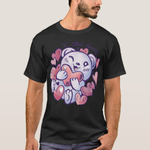 I Steal Hearts Valentines Day Bear Lover heart gif T-Shirt