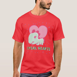 I steal hearts valentines day cute dinosaur 2 T-Shirt