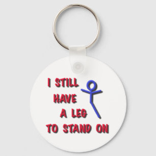 I Still Have a Leg to Stand on, red,blue,stickman Key Ring