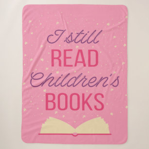 I Still Read Children's Books III Sherpa Blanket